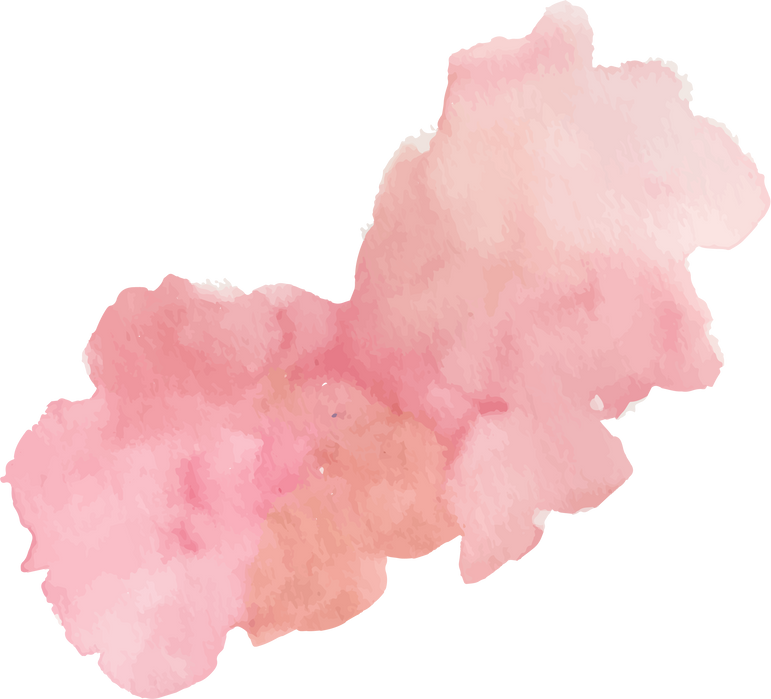 Watercolor pink brush stroke.